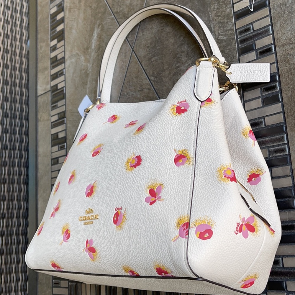 Coach Hallie Shoulder Bag With Pop Floral Print - Picture 3 of 16